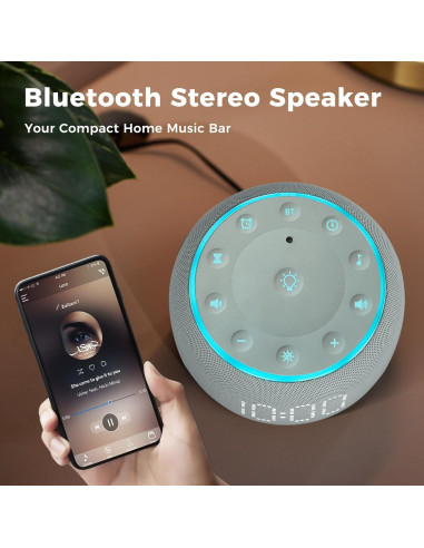 Reloj Despertador Multifuncional Mojikoo con Ruido Blanco