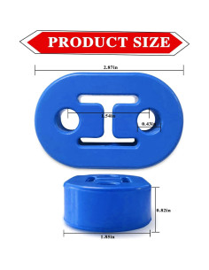 Soporte de Escape de Goma BSAMZO 2 Pcs Ajustable Universal 2