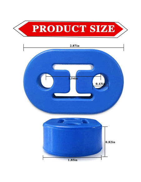 Soporte de Escape de Goma BSAMZO 2 Pcs Ajustable Universal