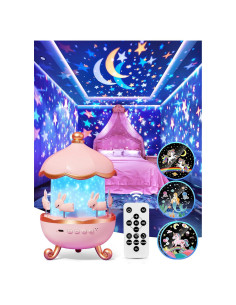 Proyector de Estrellas ONEFIRE Rosa con 15 Películas y Sonidos