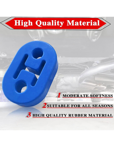 Soporte de Escape de Goma BSAMZO 2 Pcs Ajustable Universal