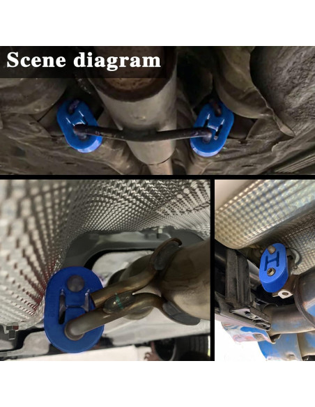 Soporte de Escape de Goma BSAMZO 2 Pcs Ajustable Universal