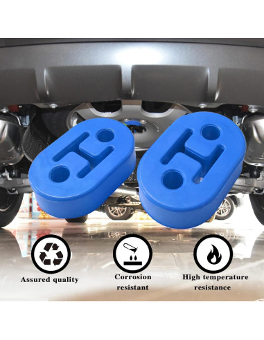 Soporte de Escape de Goma BSAMZO 2 Pcs Ajustable Universal