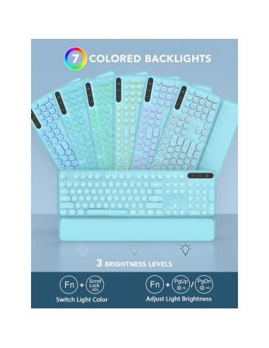 Combo Teclado y Ratón Inalámbricos Retroiluminados Trueque