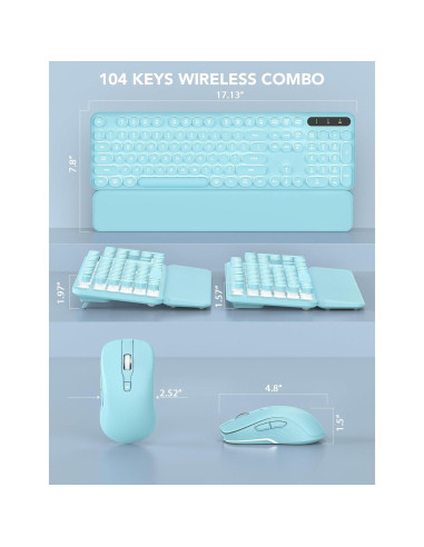 Combo Teclado y Ratón Inalámbricos Retroiluminados Trueque