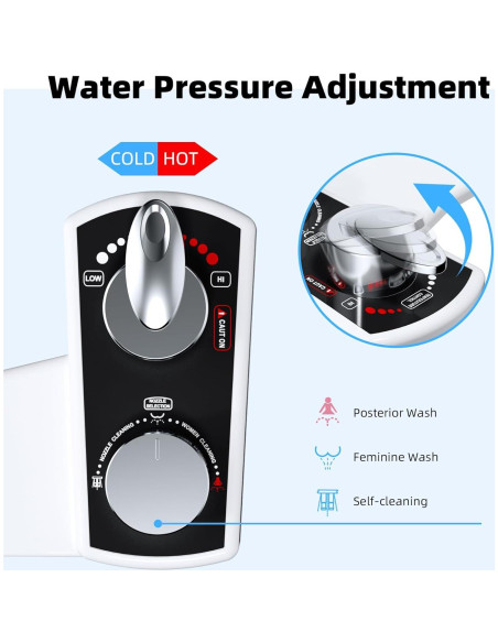 Accesorio de Bidet Hibbent Doble Boquilla Agua Fría y Caliente