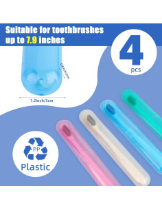 Estuches para Cepillos de Dientes Hooqict - 4 Colores, Portátil 2