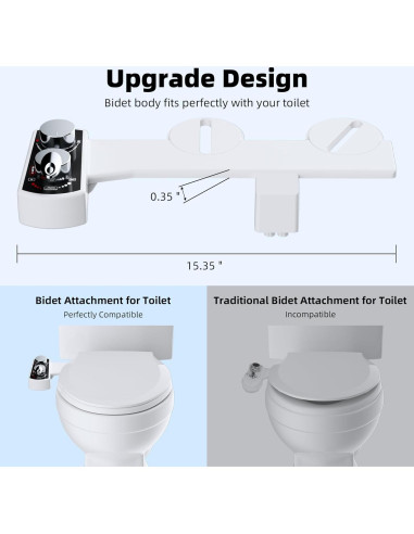Accesorio de Bidet Hibbent Doble Boquilla Agua Fría y Caliente
