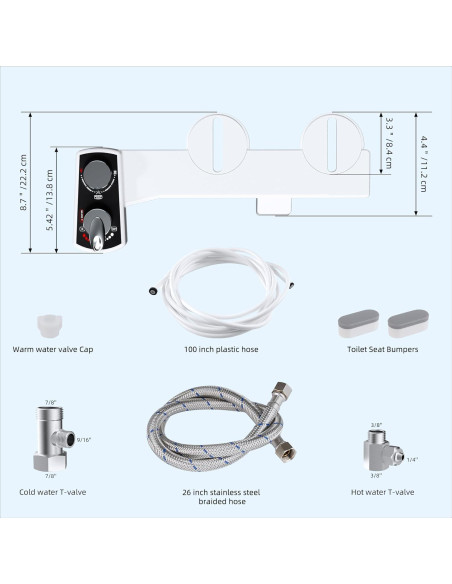 Accesorio de Bidet Hibbent Doble Boquilla Agua Fría y Caliente