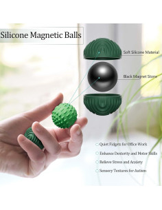 Pelotas Magnéticas de Silicona LUCKDOOR 4PCS Antiestrés 3cm 2