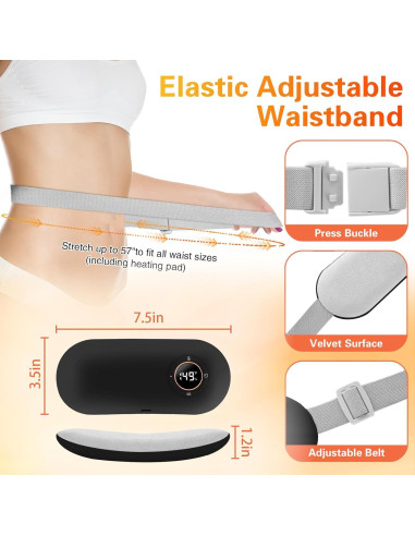 Almohadilla Calentadora Menstrual VFD 5000mAh 6 Niveles de Calor