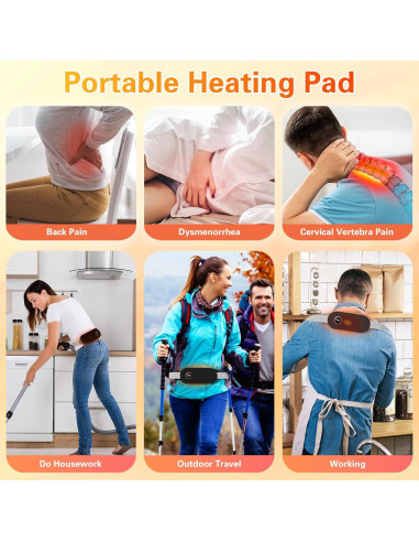 Almohadilla Calentadora Menstrual VFD 5000mAh 6 Niveles de Calor