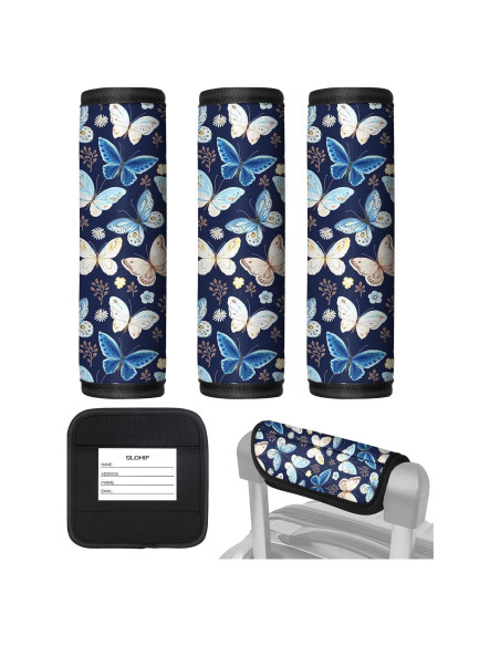 Funda de Mango de Equipaje Slohif Mariposa 3 Pcs Neopreno
