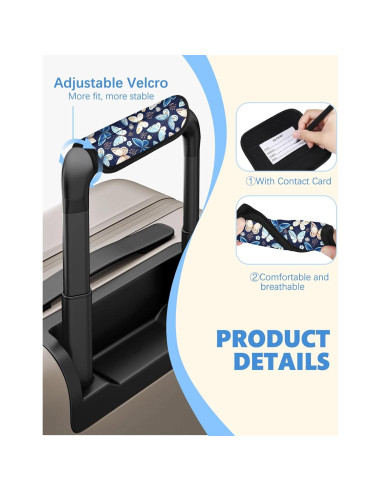 Funda de Mango de Equipaje Slohif Mariposa 3 Pcs Neopreno