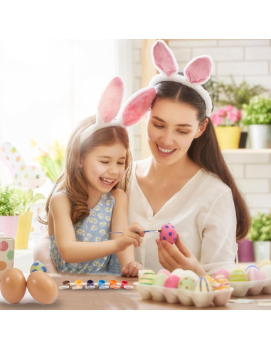 Juego de 10 Huevos Falsos de Madera Marrón para Manualidades