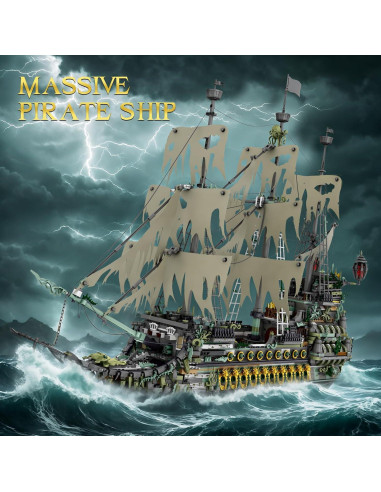 Conjunto de Construcción Barco Pirata JMBricklayer 5865 Piezas