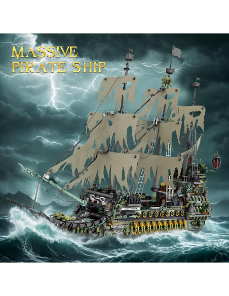 Conjunto de Construcción Barco Pirata JMBricklayer 5865 Piezas