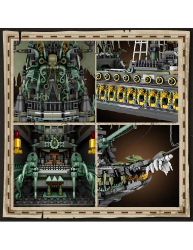 Conjunto de Construcción Barco Pirata JMBricklayer 5865 Piezas