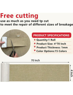 Cinta de Reparación de Lino Gheeidau 10.16x177.8 cm Beige 2