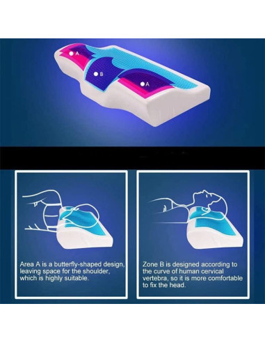 Almohada de Gel Fresco XLXL 50x30cm Espuma de Memoria