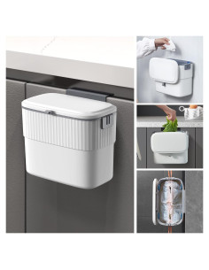 Cubo de Basura Montado en Pared ELPHECO 7 Litros con Tapa