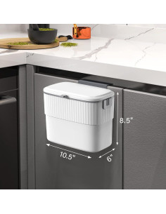 Cubo de Basura Montado en Pared ELPHECO 7 Litros con Tapa 2