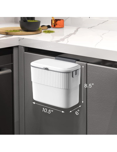 Cubo de Basura Montado en Pared ELPHECO 7 Litros con Tapa