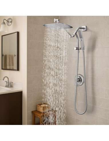 Cabezal de Ducha G-Promise 10" Metal Niquelado con Masaje