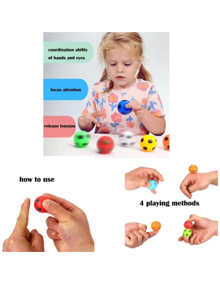 32pcs Mini Spinners Antiestrés Pelota de Fútbol Lotofwow
