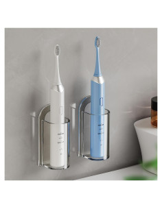 Soporte de Cepillos de Dientes Eléctricos MOPMS 2 Piezas Transparente