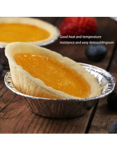 Moldes Desechables de Aluminio para Tartas de Huevo 100 Pcs 2