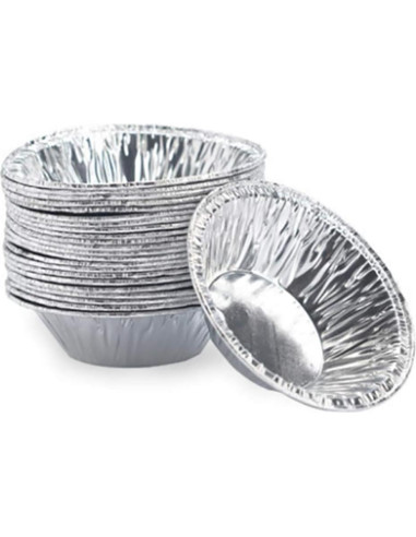 Moldes Desechables de Aluminio para Tartas de Huevo 100 Pcs