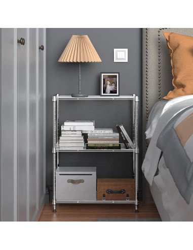 Estantería de Almacenamiento M MZG 3 Niveles Cromo 30x45x67 cm