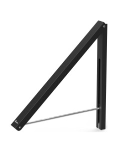 Perchero Plegable de Pared Anjuer - Aluminio Negro 32x29 cm