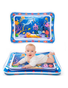 Alfombra de Agua Inflable para Bebés 66x50cm PVC Azul