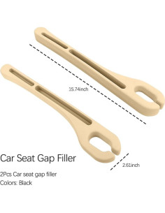 Organizador de Espacio entre Asientos de Coche SSNNUU 2PCS Beige 2