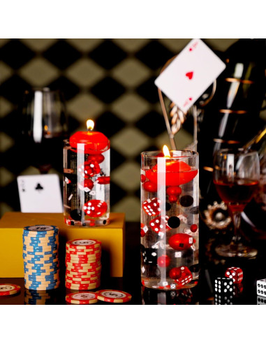 330 Rellenos de Jarrón Casino Seenelling - Dados, Perlas y Cartas