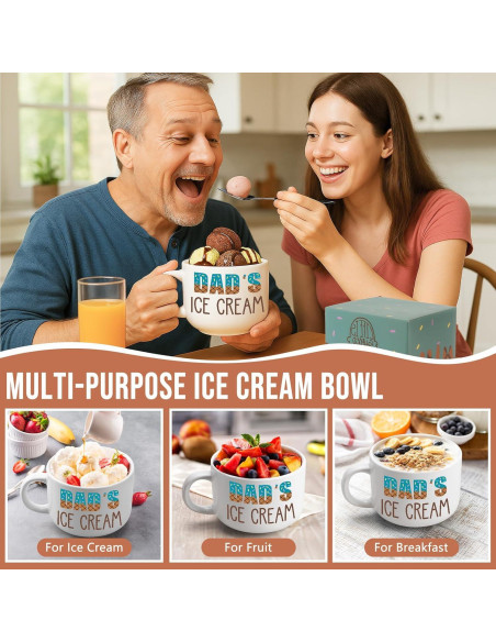 Set de Tazón de Helado y Pala YUEYUQIU para Papá 600ml