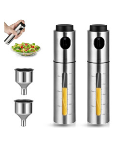 Paquete de 2 Botellas Spray de Aceite Inoxidable 100ml BooMetCheer