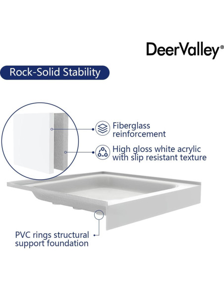 Base de Ducha Deer Valley DV-1SB0111 89x89cm Antideslizante