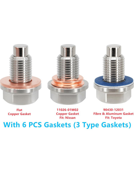 Tapón de Drenaje Magnético Dsnaduo M12x1.25 Acero Inoxidable