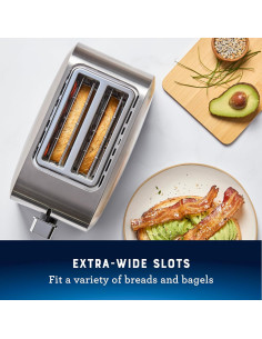 Tostadora Oster 2 Rebanadas Acero Inoxidable Ranuras Anchas 2