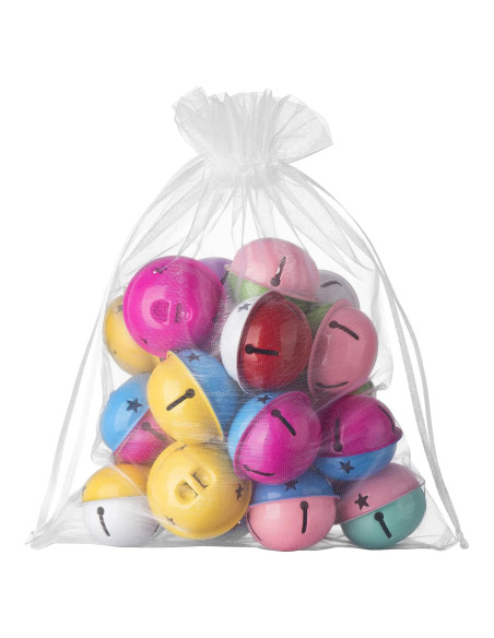 50 Bolsas de Organza Blancas FloraSea 15x22 cm para Regalos