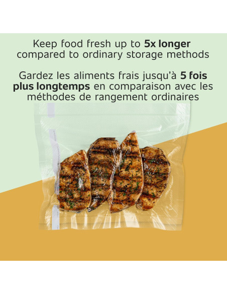 Bolsas de Sellado al Vacío FoodSaver Multipack 5 Rollos 20.32x50.8cm y 27.94x40.64cm