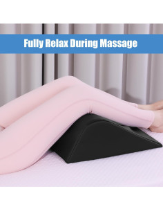 Almohada Cuña HOMBYS para Piernas y Rodillas - Espuma PU Negra 2