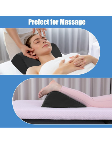 Almohada Cuña HOMBYS para Piernas y Rodillas - Espuma PU Negra