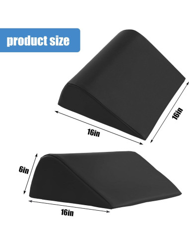 Almohada Cuña HOMBYS para Piernas y Rodillas - Espuma PU Negra