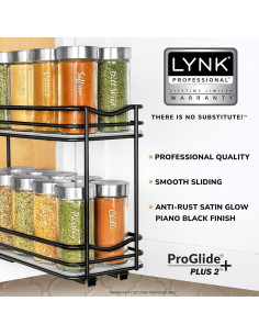 Organizador de Especias Extraíble LYNK PROFESSIONAL 10.8 cm Negro 2