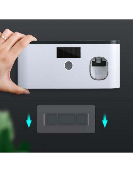 Soporte para Cepillos de Dientes Coniengk con Dispensador y Carga Solar