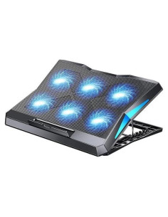 Base de Enfriamiento para Laptop Zacoora Q3-Negro 12-17" 6 Ventiladores